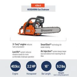 Hot Sale 👏 Husqvarna Gas Chainsaws Husqvarna 435 16-in 40.9-cc 2-Cycle Gas Chainsaw 👍 -HusqvarnaJohn Deere Sales 08271358