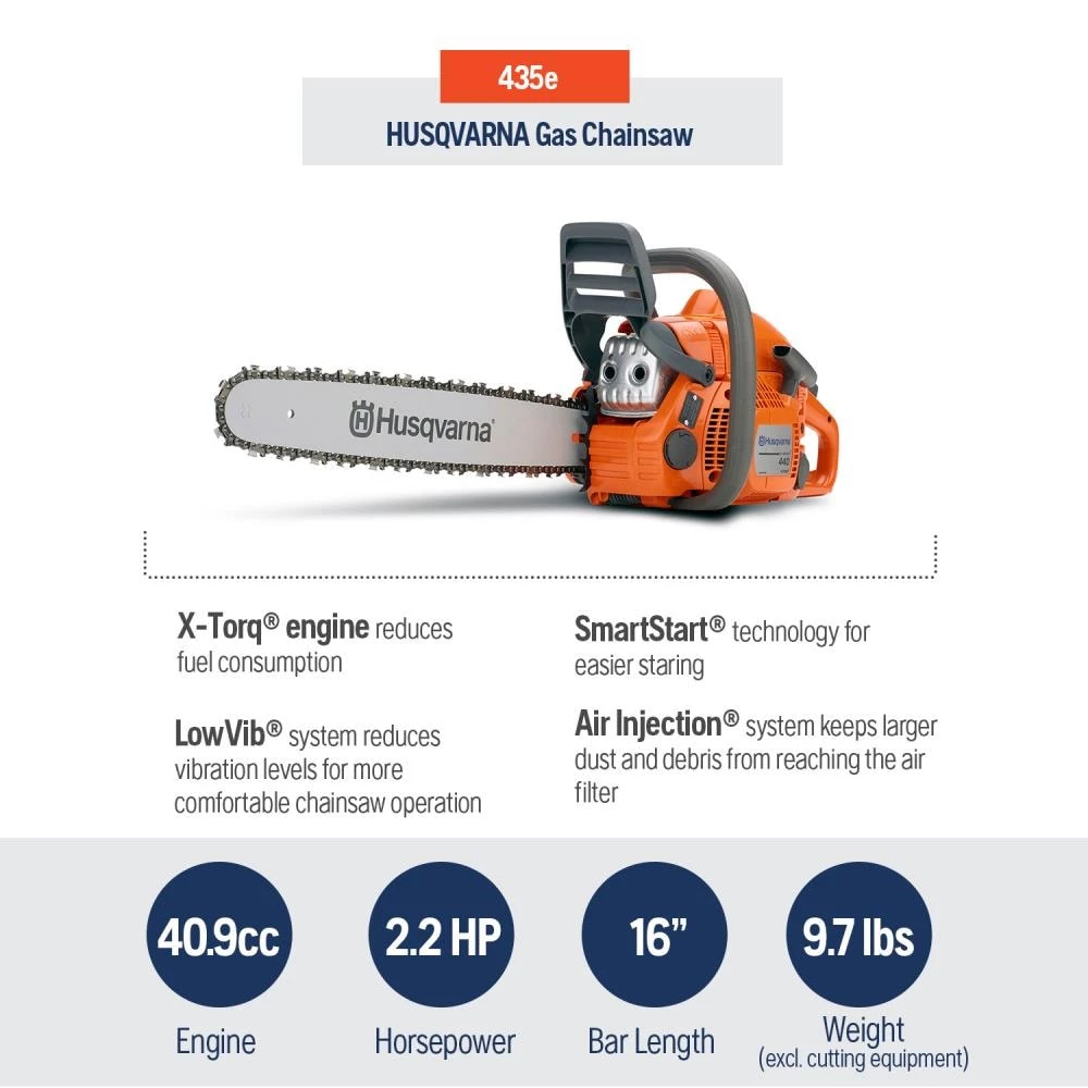 Brand new ๐ Husqvarna Gas Chainsaws 435e 16-in 40.9-cc 2-Cycle Gas Chainsaw โ๏ธ 2 Brand new ๐ Husqvarna Gas Chainsaws 435e 16-in 40.9-cc 2-Cycle Gas Chainsaw โ๏ธ - Image 2