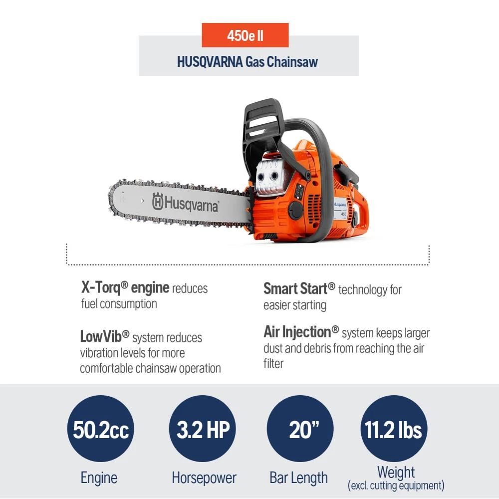 Top 10 👏 Husqvarna Gas Chainsaws 450e 20-in 50.2-cc 2-Cycle Gas Chainsaw 🔔 3 Top 10 👏 Husqvarna Gas Chainsaws 450e 20-in 50.2-cc 2-Cycle Gas Chainsaw 🔔 - Image 3