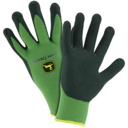 Coupon 🎁 John Deere Mens Large Green Polyester Garden Gloves 🛒