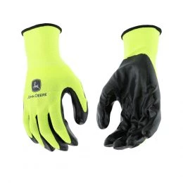 Brand new ๐ John Deere Mens Large Black Polyester Garden Gloves โ๏ธ