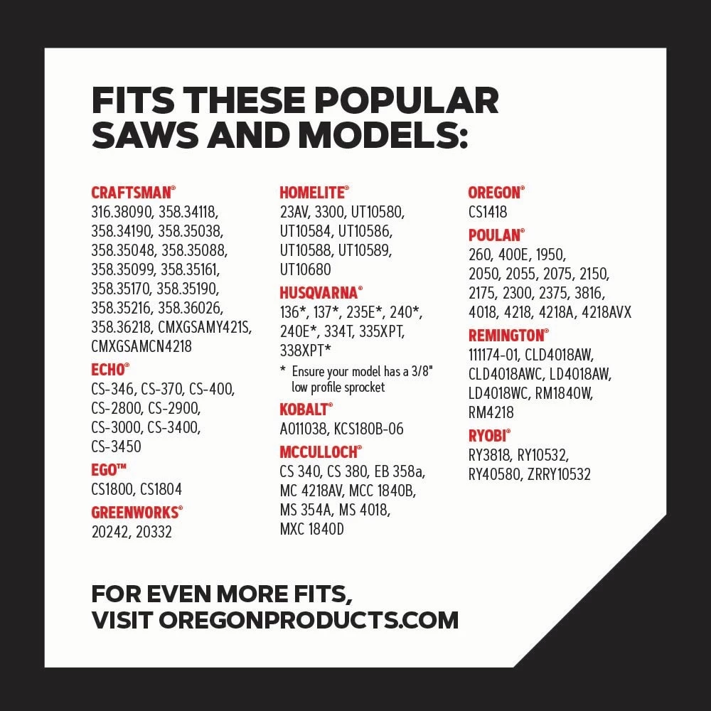 Hot Sale 😍 Oregon Chainsaw Chains Oregon S62 AdvanceCut Chainsaw Chain for 18-Inch Bar -62 Drive Links – low-kickback chain fits Husqvarna, Echo, Poulan, Craftsman, Echo and more 👍 2 Hot Sale 😍 Oregon Chainsaw Chains Oregon S62 AdvanceCut Chainsaw Chain for 18-Inch Bar -62 Drive Links – low-kickback chain fits Husqvarna, Echo, Poulan, Craftsman, Echo and more 👍 - Image 2