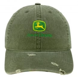 Discount ❤️ John Deere Hats One Size Fits Most Women's Olive Washed Cotton Baseball Cap 👍